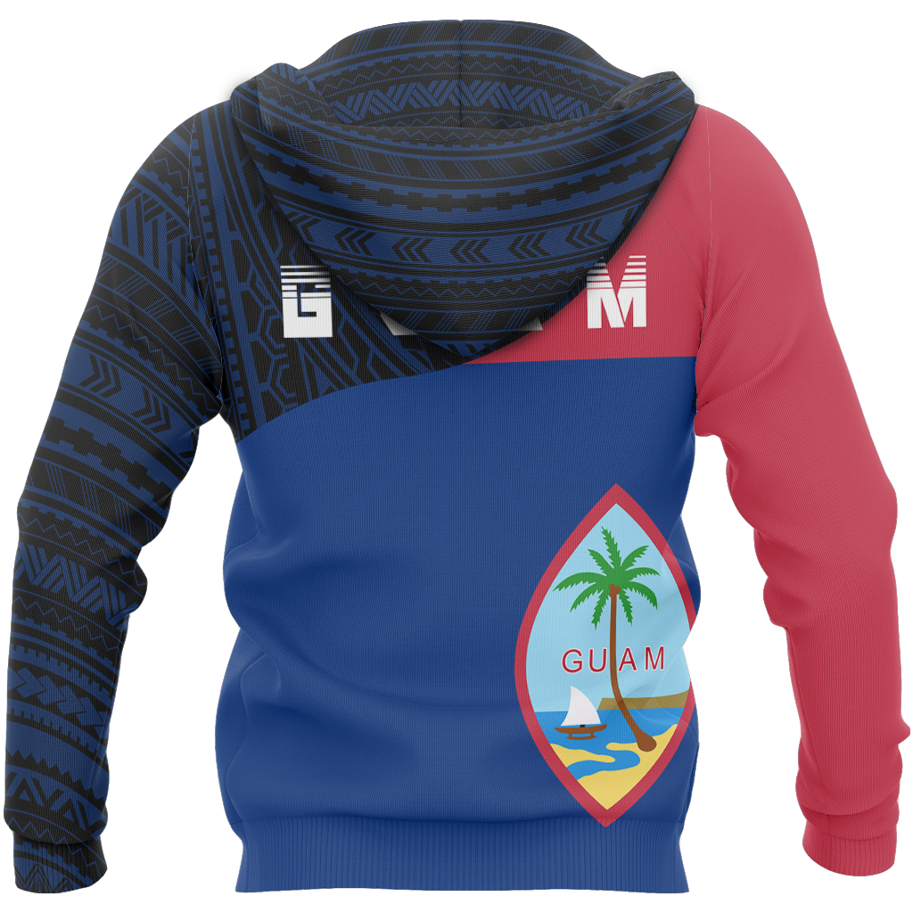 Guam Flag Curve Concept Allover Hoodie-Apparel-HP Arts-Hoodie-S-Vibe Cosy™
