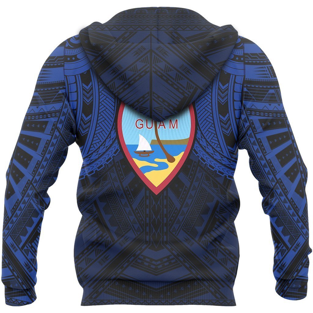 Guam Spirit Pullover Hoodie (Blue)-Apparel-HP Arts-Hoodie-S-Vibe Cosy™