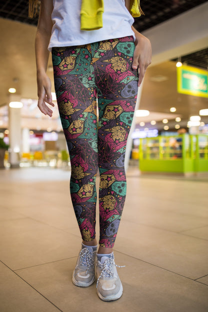 3D All Over Print Skull Funny Legging-Apparel-Khanh Arts-Legging-S-Vibe Cosy™
