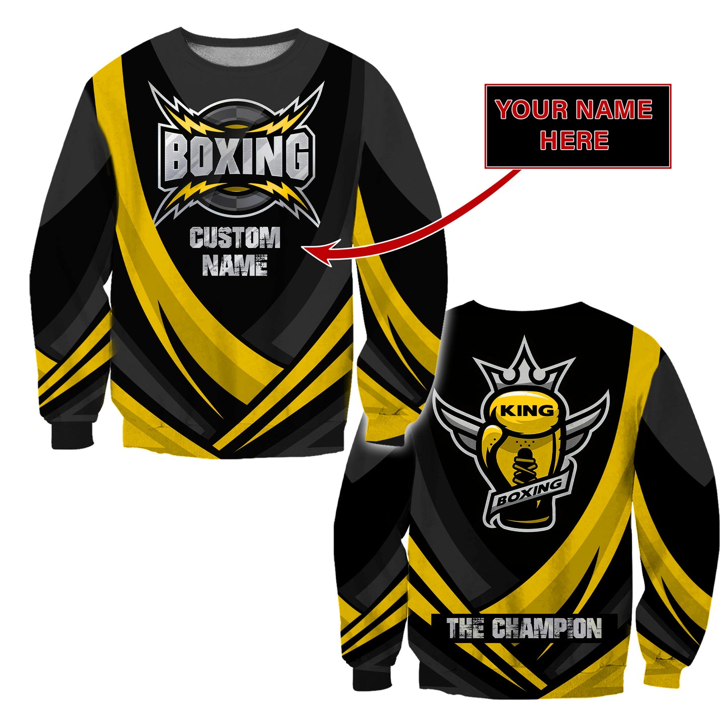 Customize Name Boxing 3D All Over Printed Unisex Shirts