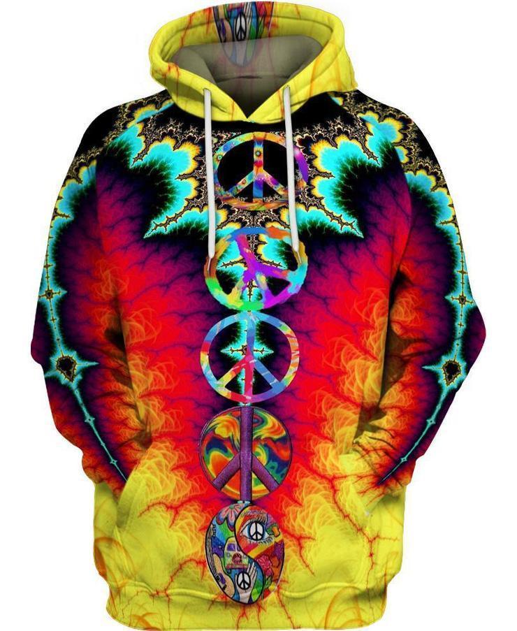 Fractal Peace HG1087-Apparel-HG-Hoodie-S-Vibe Cosy™