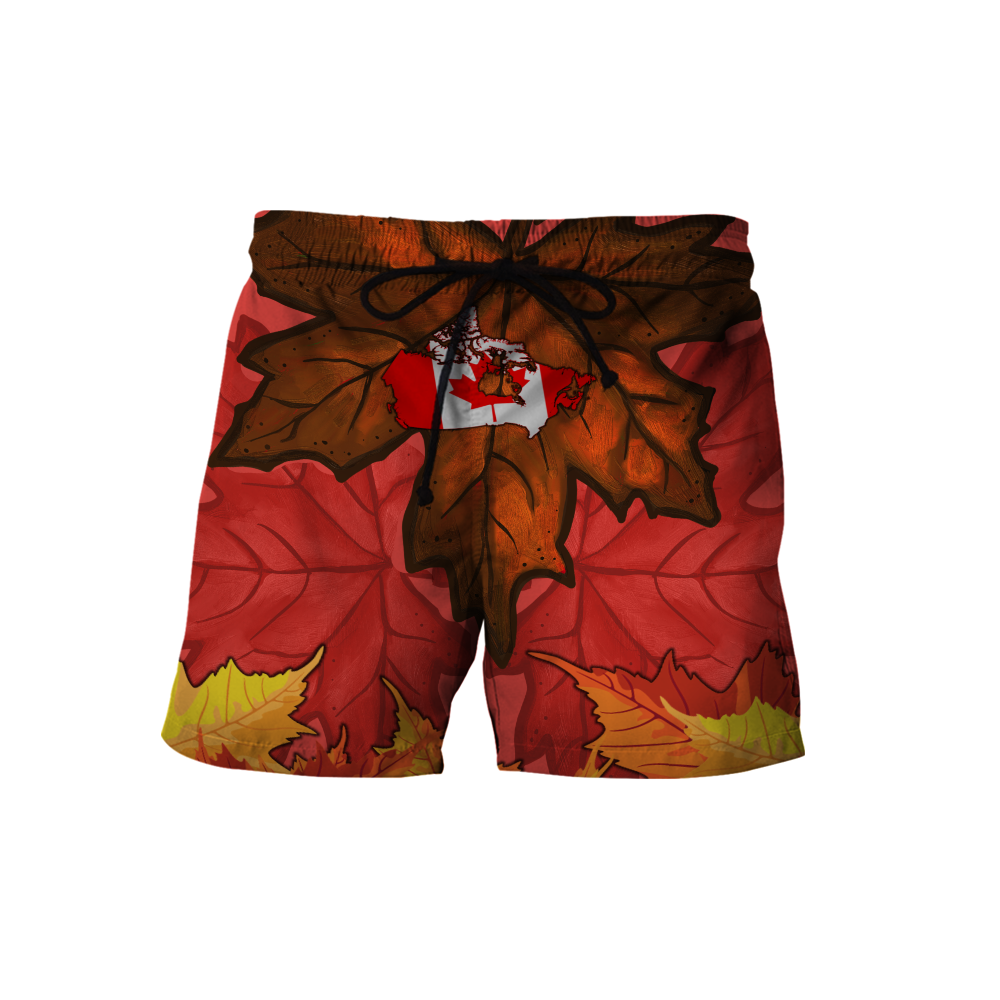 Canada Maple Leaf Autumn Hoodie-HHT08072008-Apparel-PL8386-Shorts-S-Vibe Cosy™