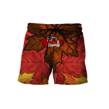 Canada Maple Leaf Autumn Hoodie-HHT08072008-Apparel-PL8386-Shorts-S-Vibe Cosy™