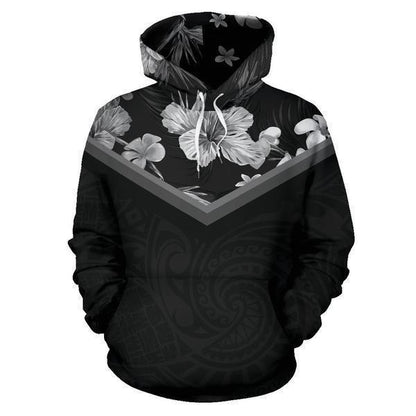 Hawaii Vintage Pattern Hoodie BMW Hisbiscus - AH - J9-ALL OVER PRINT ZIP HOODIES (P)-Phaethon-Hoodie-S-Vibe Cosy™