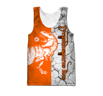 Tyrannosaurus Dinosaur Orange 3D all over printed shirts