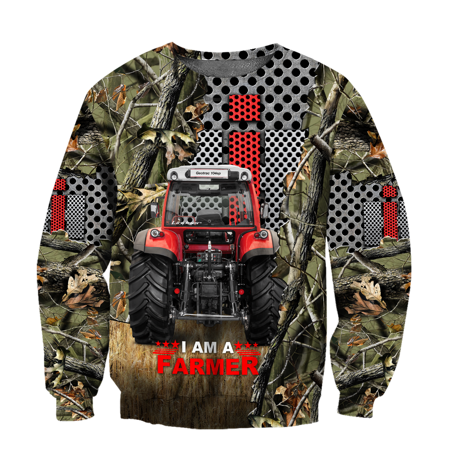 All Over Printed Farmer Tractor Hoodie MEI