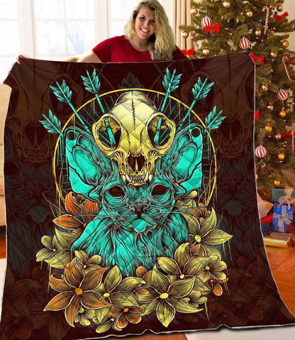 Sphynx Skull Nature Couple Quilt HHT03082003S1