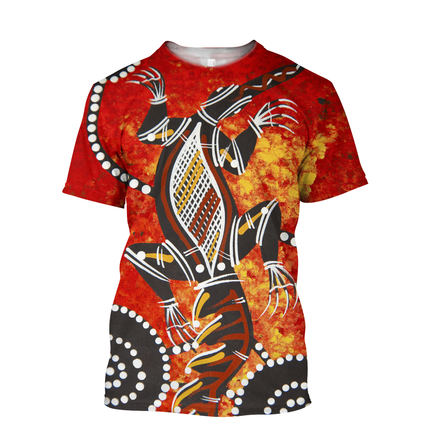 Aboriginal Crocodile Dot Painting Art Shirt For Men And Women