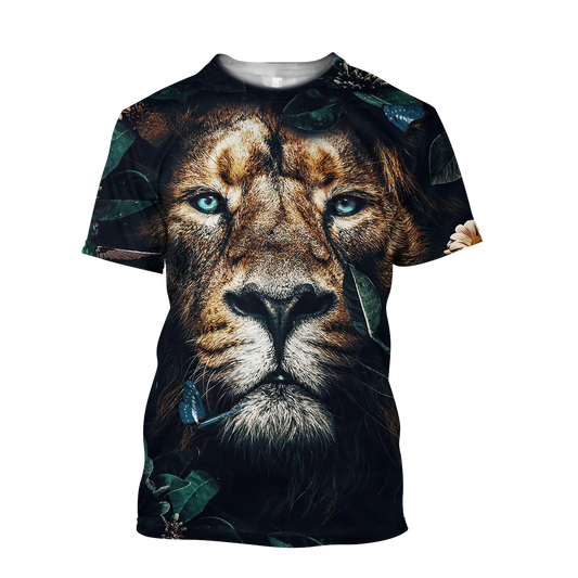 Nature Lion 3D All Over Printed Tshirt for Men and Women