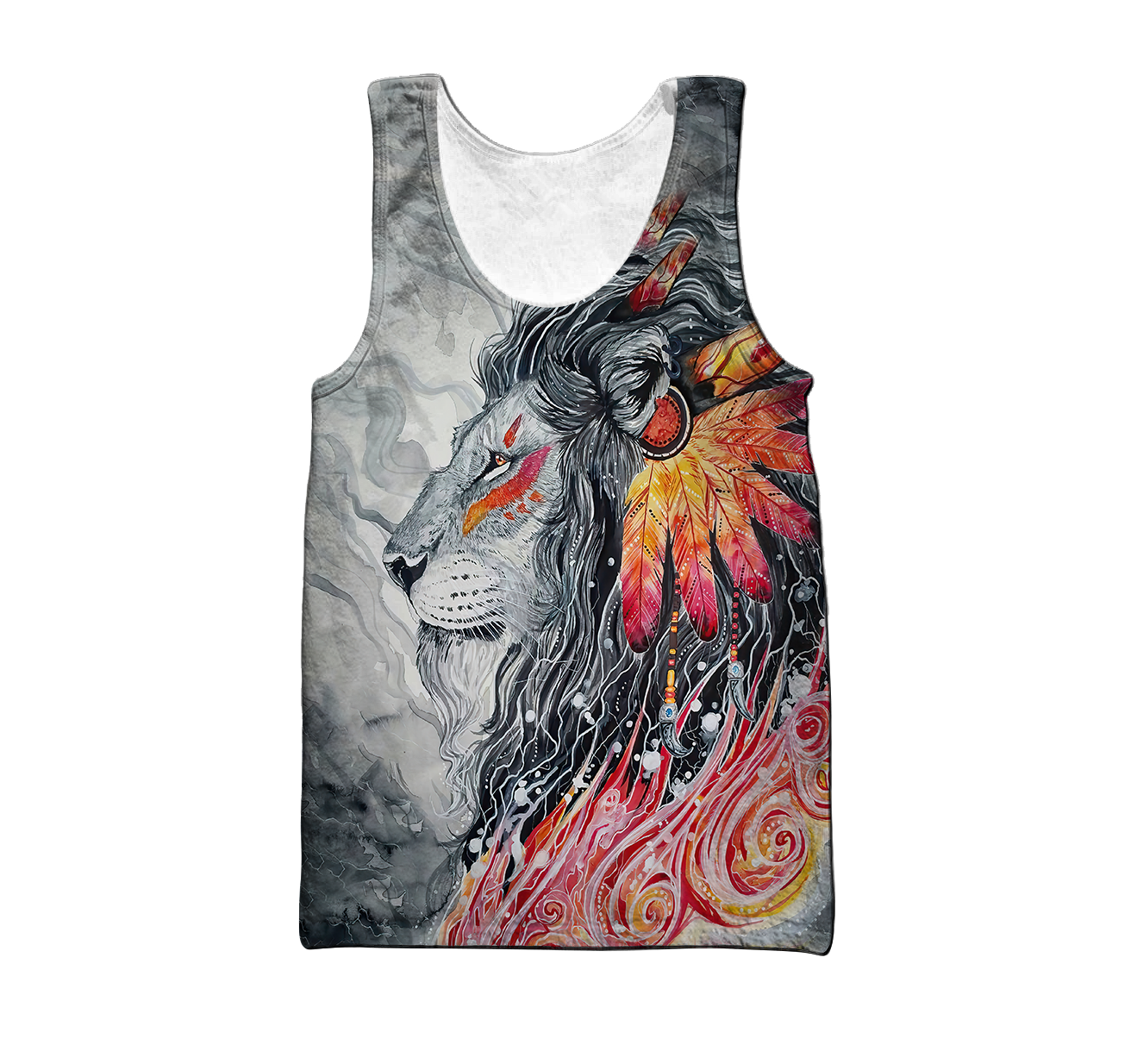 Native Lion Over Printed Hoodie