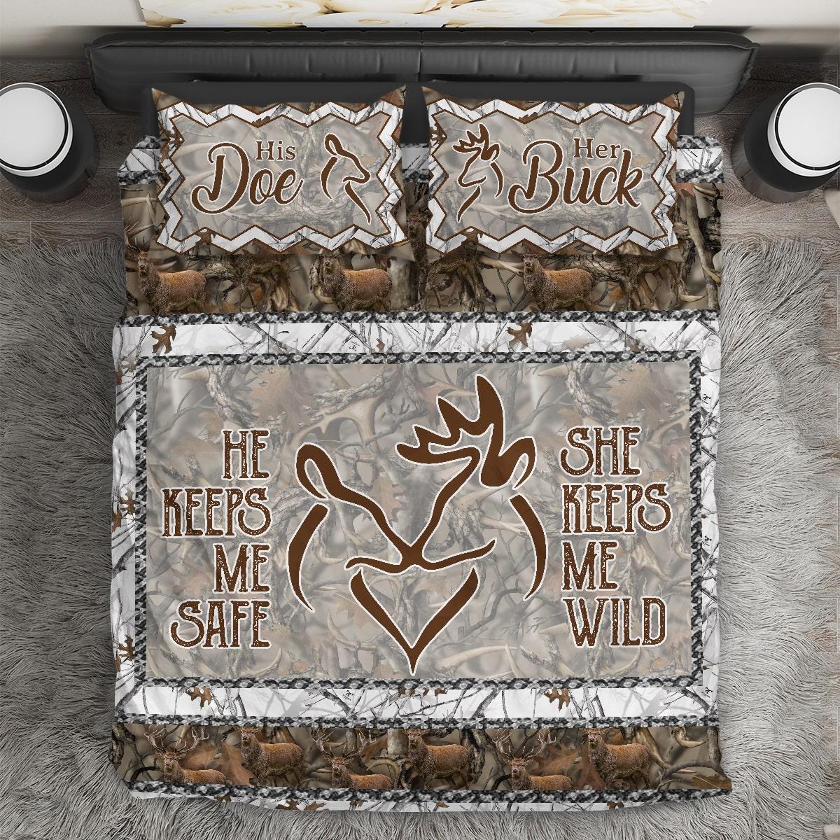 Loving Deer Couple Bedding Set TQH200806