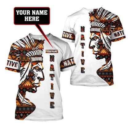 Customize Name Native American 3D All Over Printed Unisex Shirts