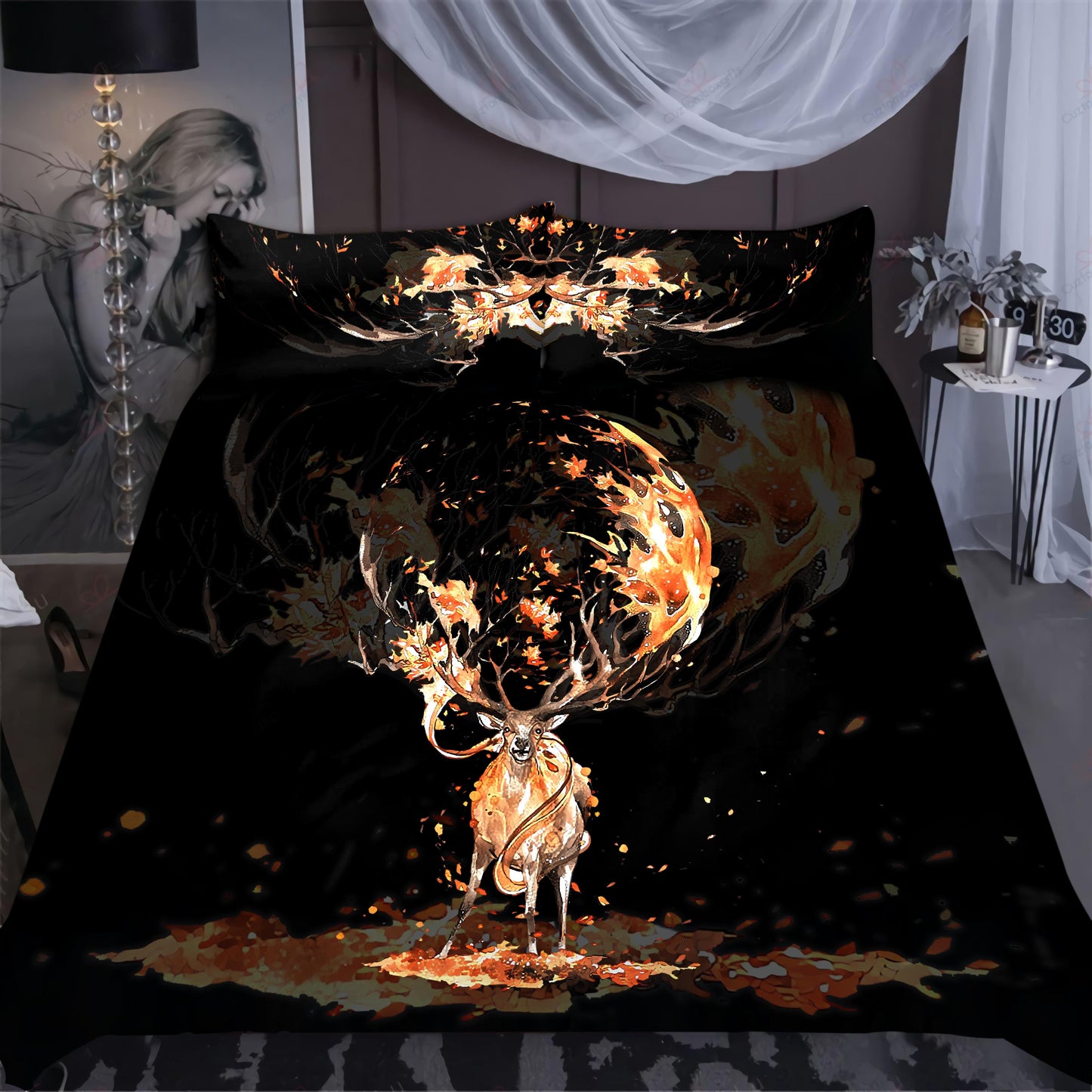 Canada Beautiful Color Maple Leaf With Moose Bedding Set-ML-ML-US Twin-Vibe Cosy™