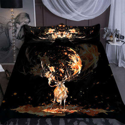 Canada Beautiful Color Maple Leaf With Moose Bedding Set-ML-ML-US Twin-Vibe Cosy™