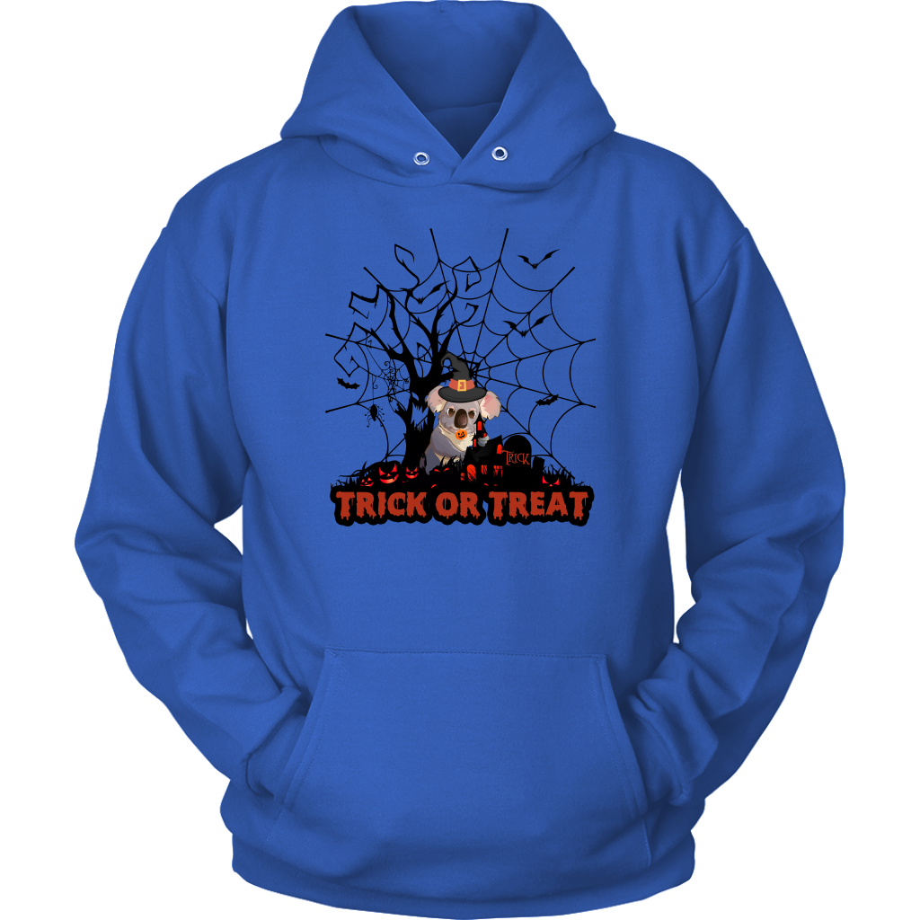 Australian Koala Trick or Treat Halloween T-Shirt 02 H9-T-SHIRTS-HP Arts-Unisex Hoodie-Royal Blue-S-Vibe Cosy™