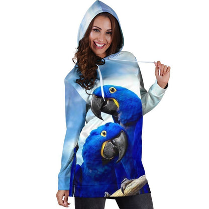 3D Printed Parrot Tops PHL13800 Hoodie dress-Apparel-PHL-Hoodie Dress-S-Vibe Cosy™