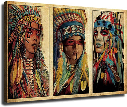 Native American 3D Printed Horizontal Poster