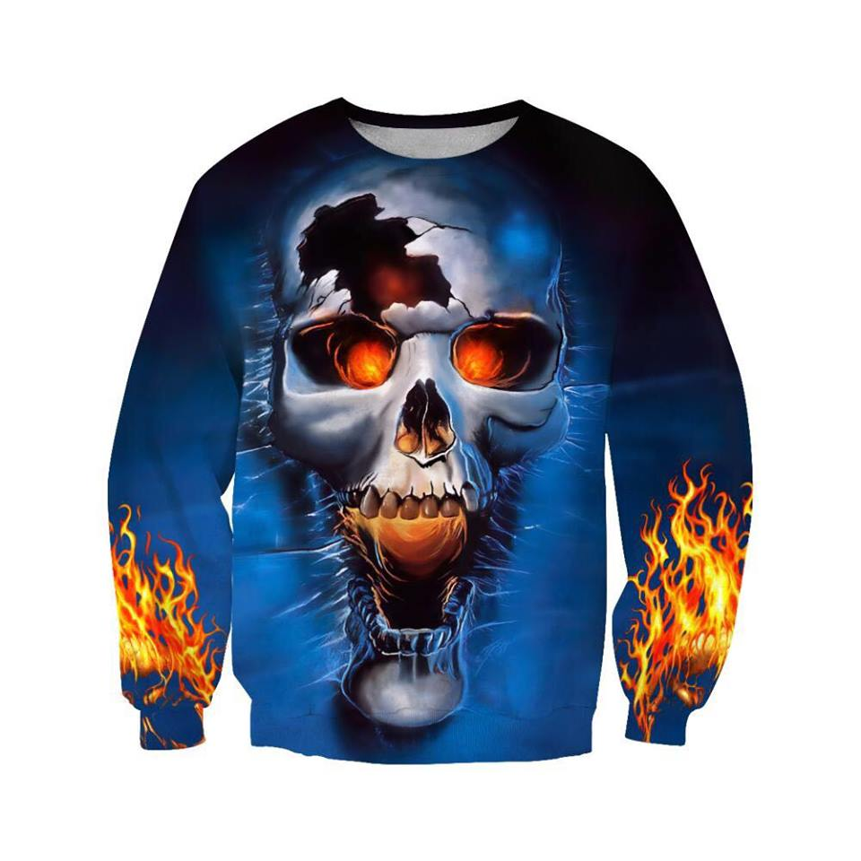 Love Skull 3D all over printed for man and women-Apparel-PL8386-Sweatshirt-S-Vibe Cosy™