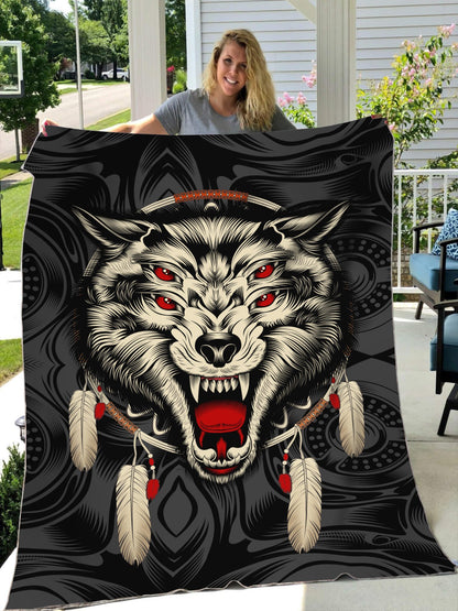 Wolf 3D All Over Printed Blanket