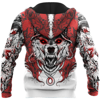 Wolf Tattoo 3D All Over Printed Unisex Shirt No 04