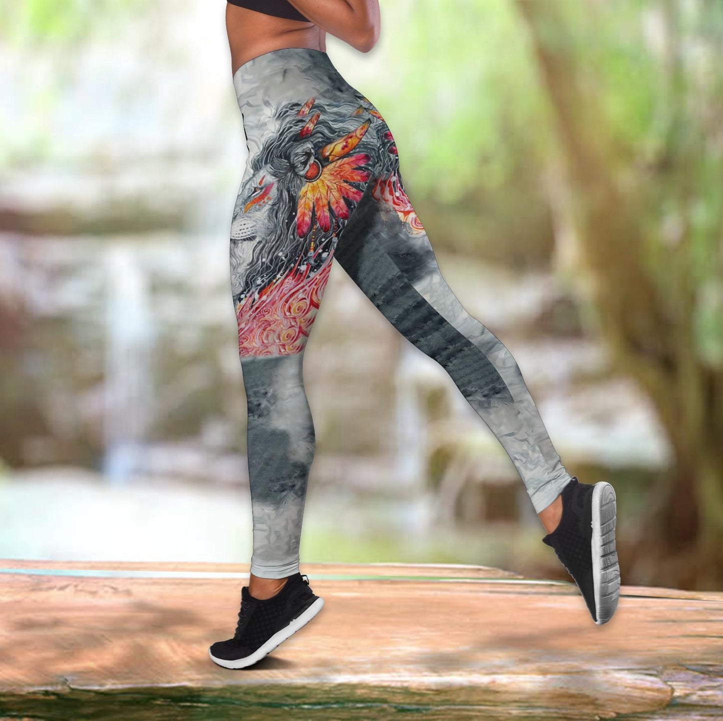 Lion Native Legging + Hollow tank combo for Women