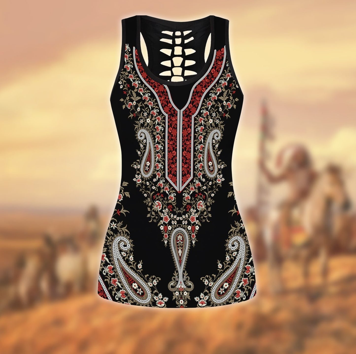 3D All Over Printed Legging + Hollow Tank Combo