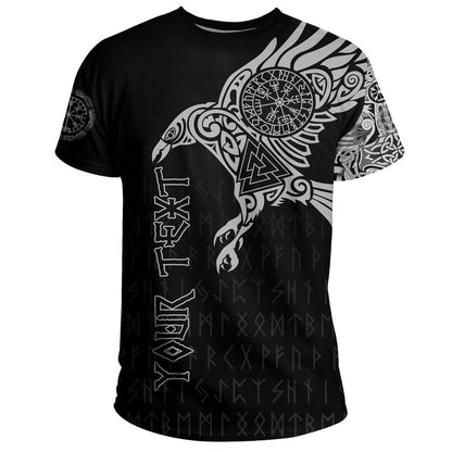 Vikings - The Raven of Odin Tattoo Custom Name-Apparel-HP Arts-T-Shirt-S-Vibe Cosy™
