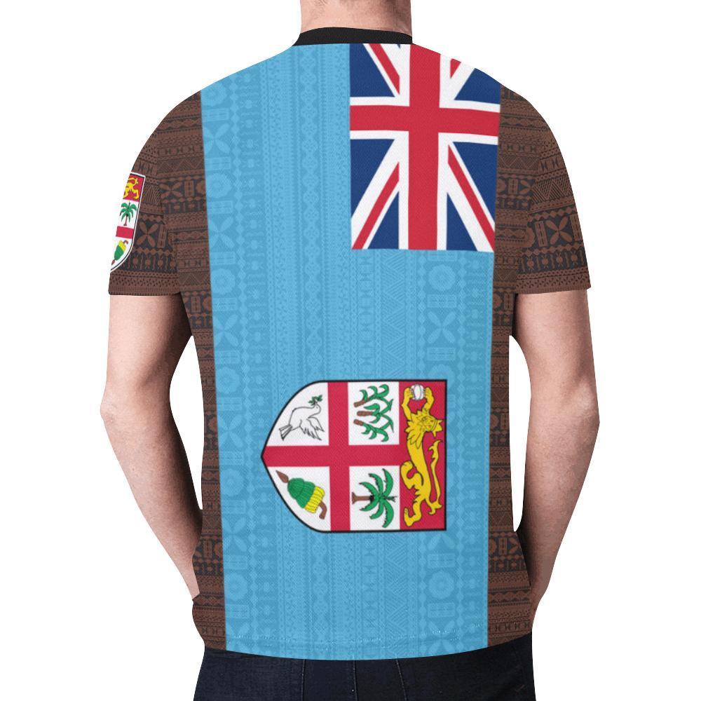 Fiji Tapa T-Shirt - Flag Version - BN09-Apparel-Khanh Arts-Hoodie-S-Vibe Cosy™