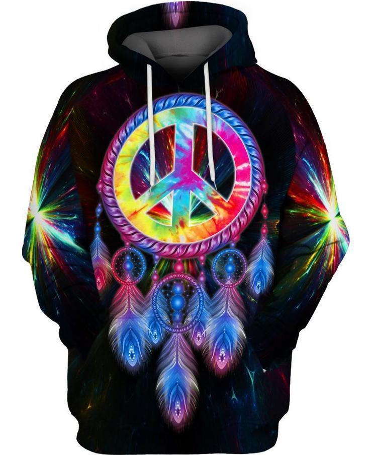Peace Dreamcatcher HG1088-Apparel-HG-Hoodie-S-Vibe Cosy™