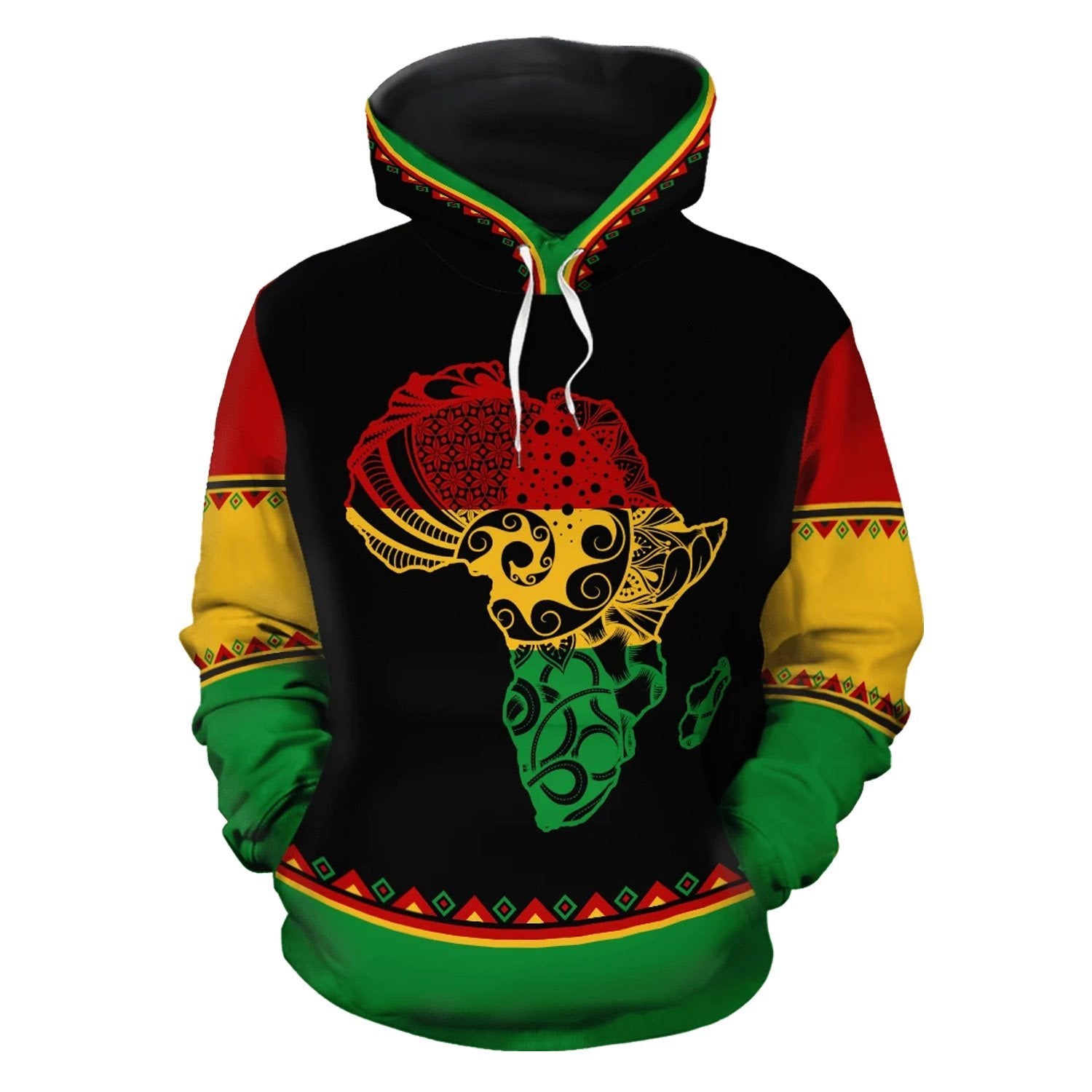 African Hoodie - Africa Reggae - Amaze Style™-ALL OVER PRINT HOODIES (A)