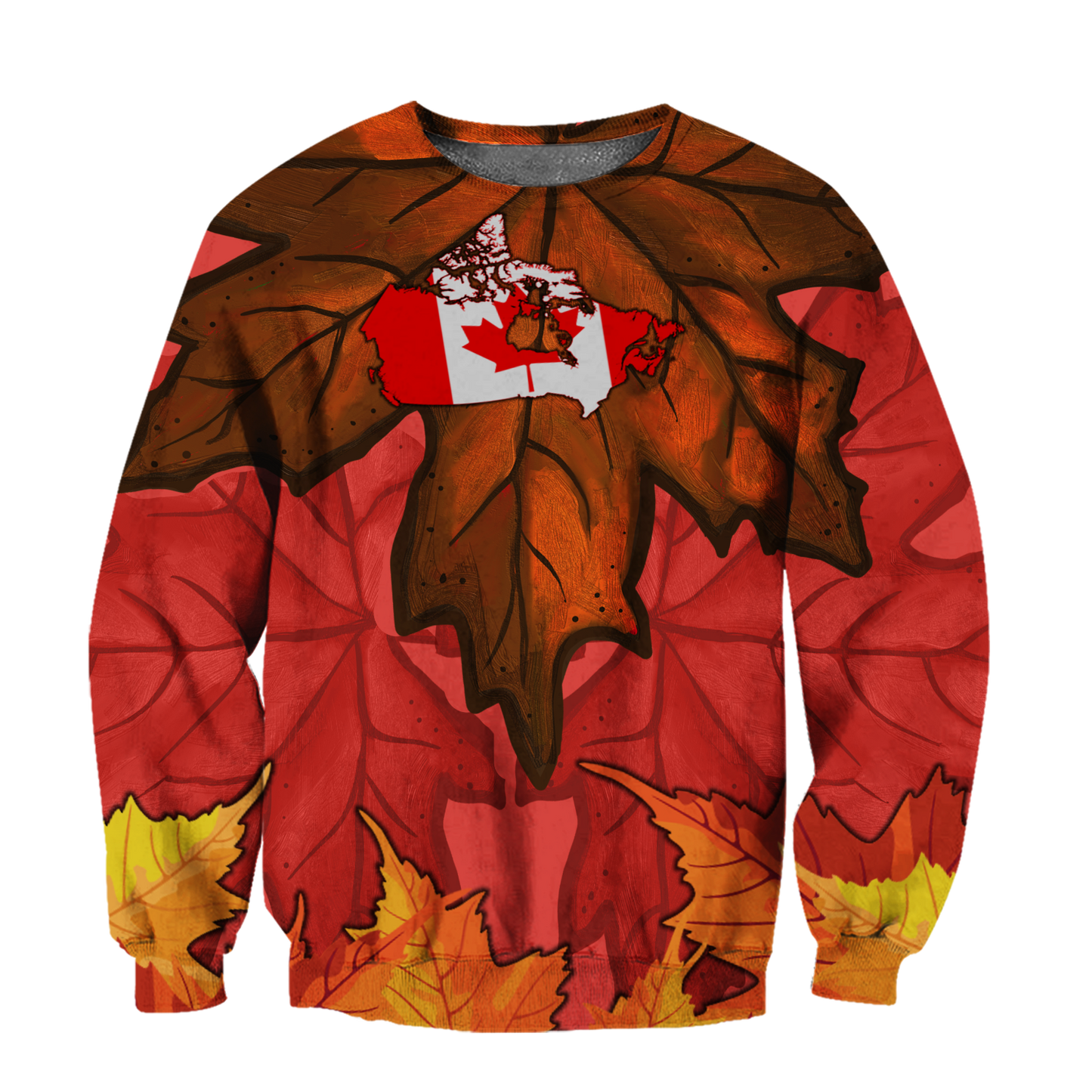 Canada Maple Leaf Autumn Hoodie-HHT08072008-Apparel-PL8386-Sweat Shirt-S-Vibe Cosy™