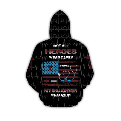 All Over Printed My Daughter Is A Nurse Hoodie DA140920201-MEI