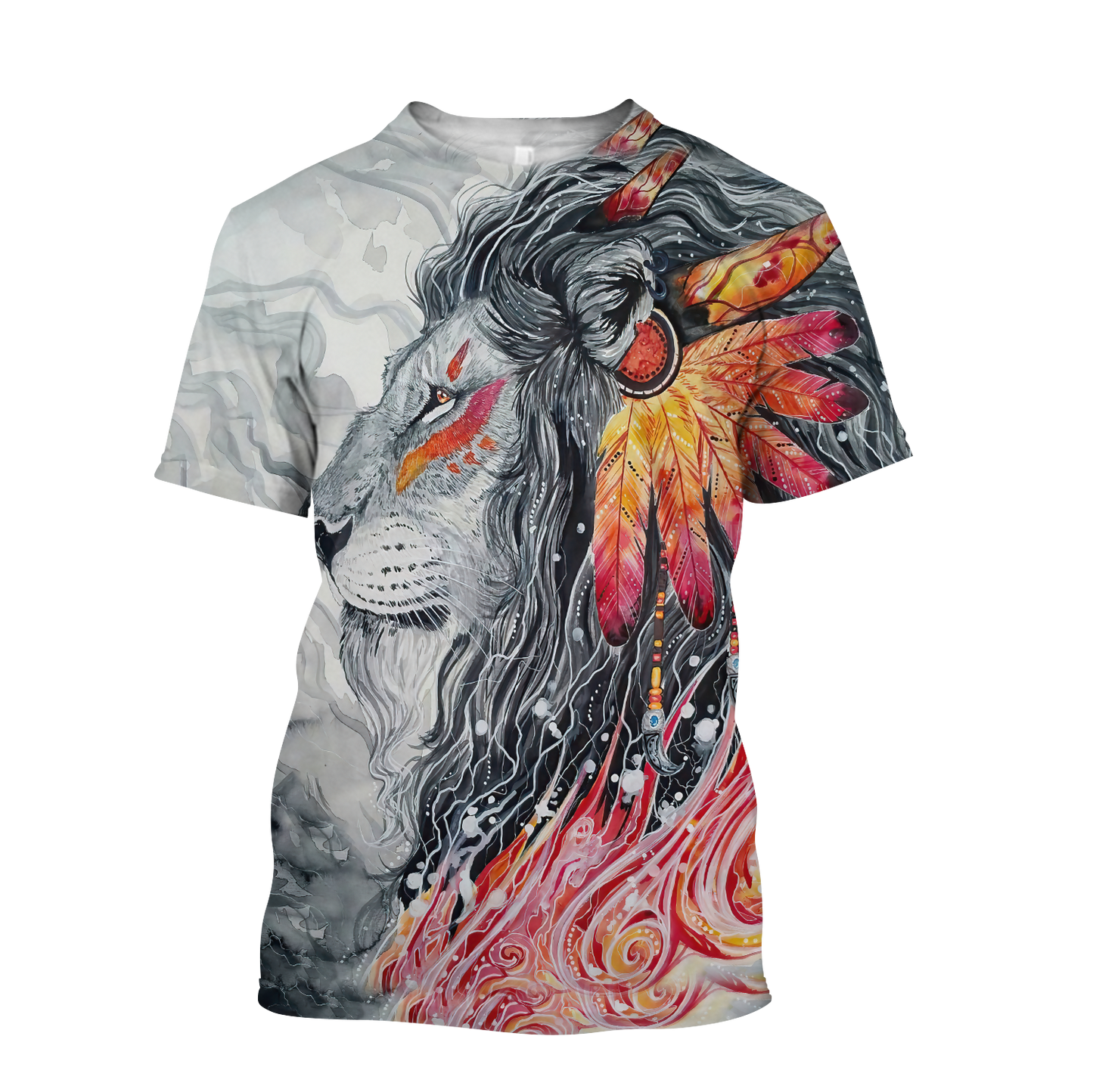 Native Lion Over Printed Hoodie