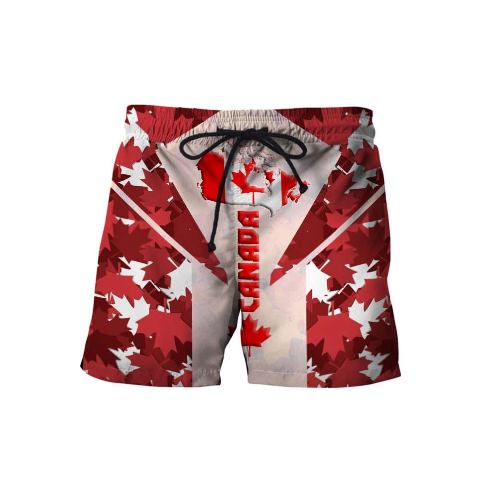 Canada 3dall over printed maple leaf generation-Apparel-PL8386-Shorts-S-Vibe Cosy™