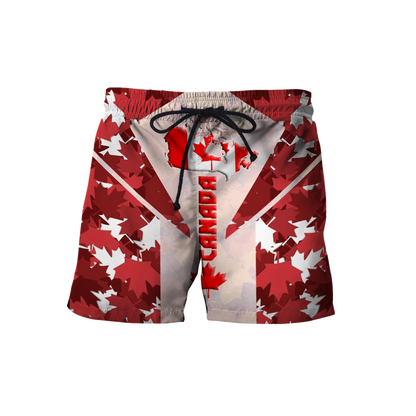 Canada 3dall over printed maple leaf generation-Apparel-PL8386-Shorts-S-Vibe Cosy™