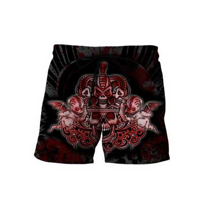 Gothic coat of arms with skull and angels 3D all over printed for men and women HHT14082003