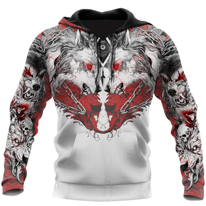 Wolf Tattoo 3D All Over Printed Unisex Shirt No 04