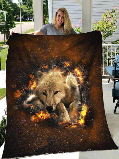 Wolf 3D All Over Printed Blanket