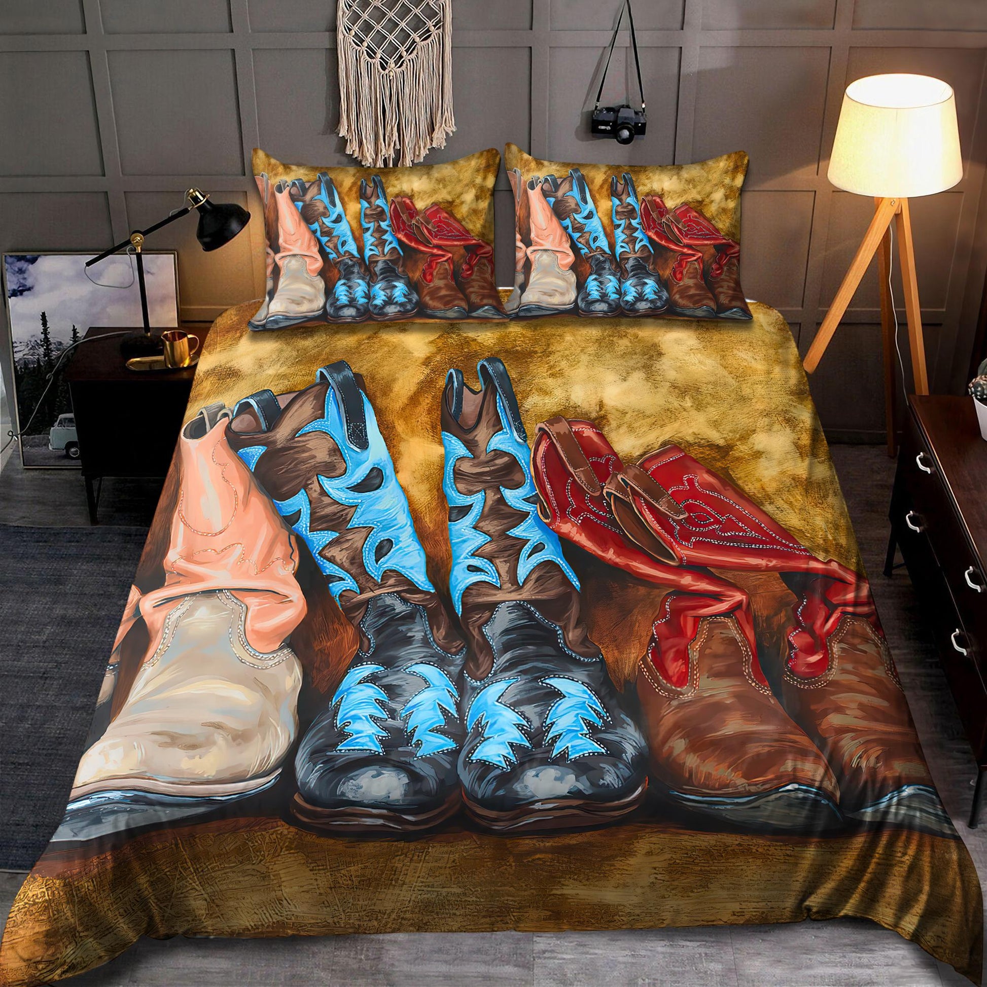Cowboy Boots Lover Bedding Set DQB07282007-TQH-BEDDING SETS-TQH-Twin-Vibe Cosy™