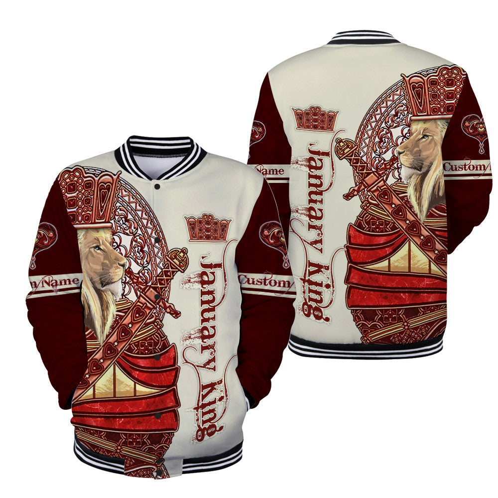 Custom Name January King Lion 3D All Over Printed Unisex Shirts