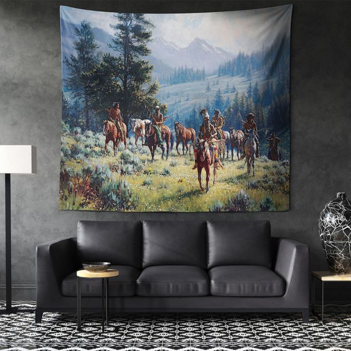 Native American 3D All Over Printed Tapestry