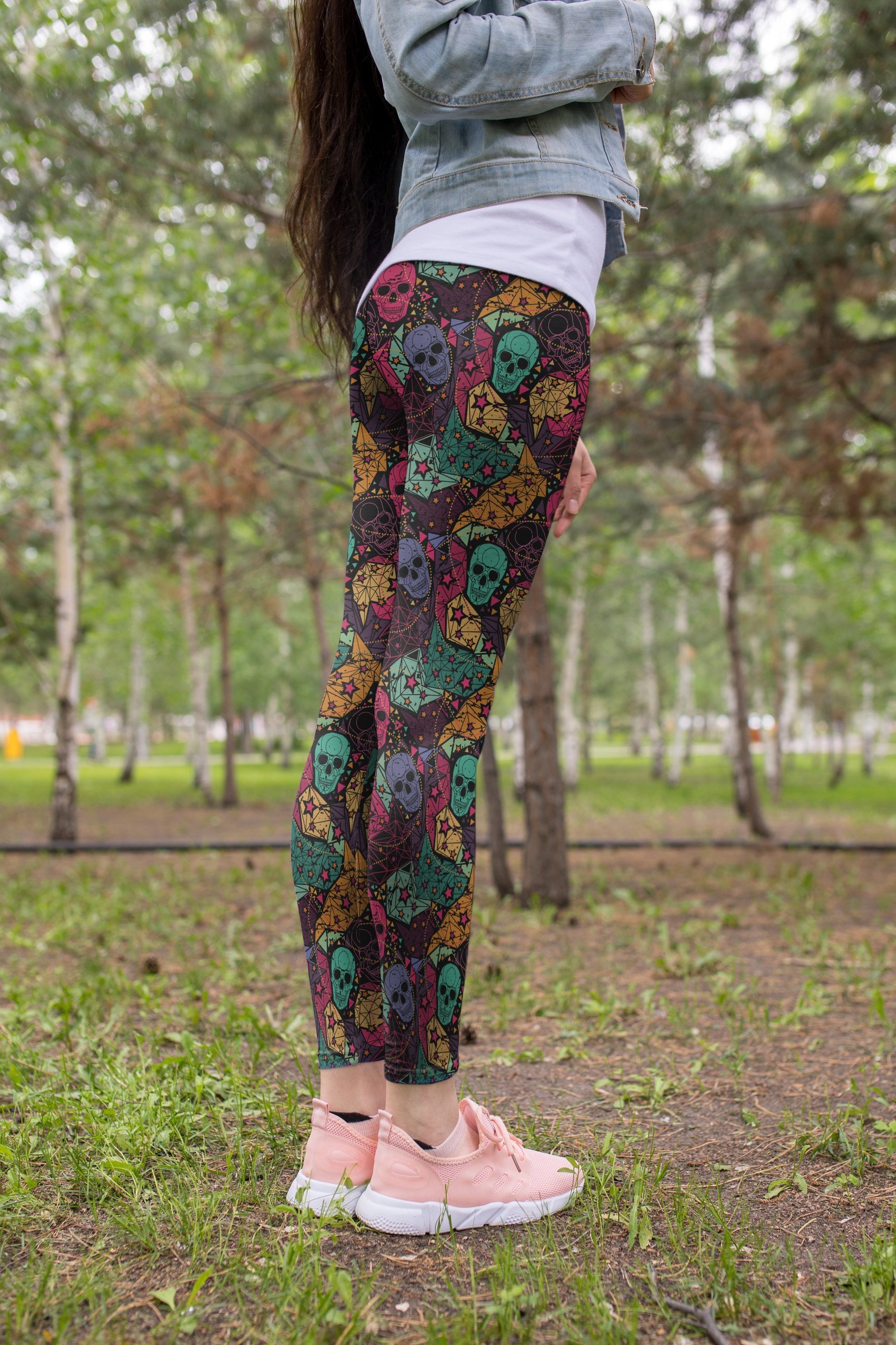 3D All Over Print Skull Funny Legging-Apparel-Khanh Arts-Legging-S-Vibe Cosy™