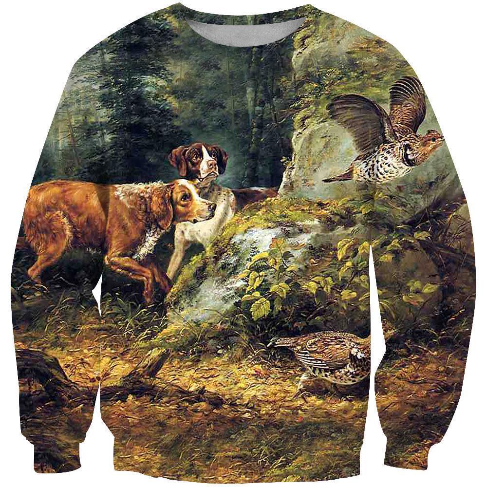 All Over Printed Hunting Dog Clothes-Apparel-HbArts-Sweatshirt-S-Vibe Cosy™