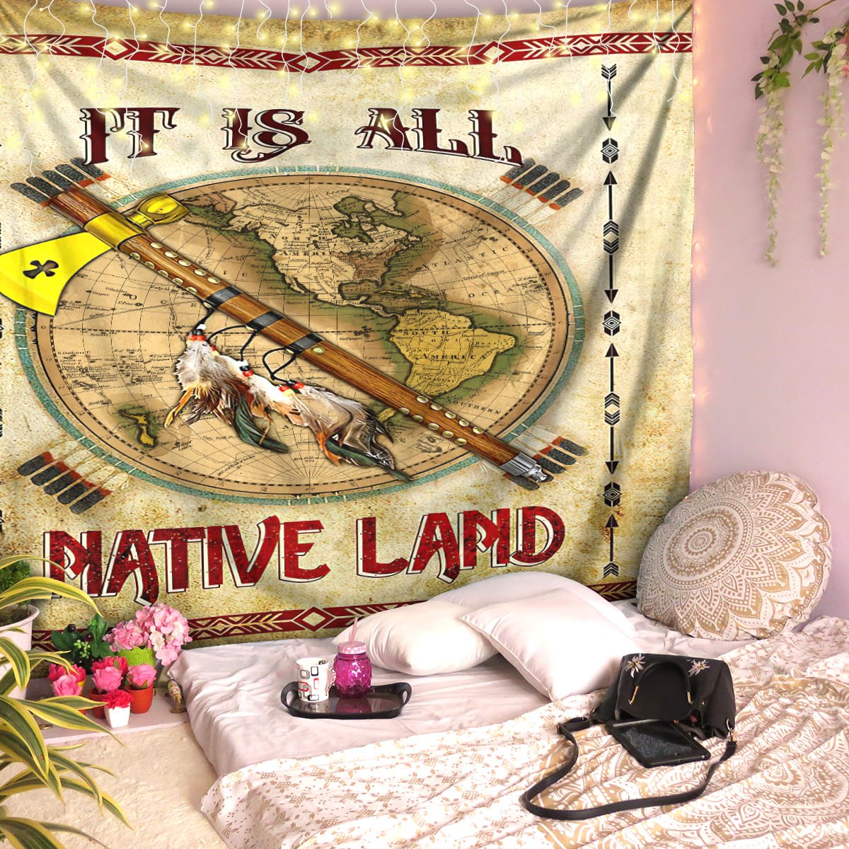 Native American Indigenous 3D All Over Printed Tapestry