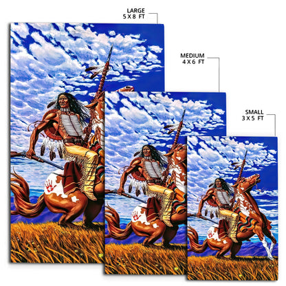 Native Cowboy Premium Rug DQB07302001-TQH-Rug-TQH-S (3'x5')-Vibe Cosy™