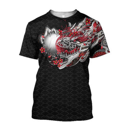 Japan Art Tattoo 3D All Over Printed Unisex Shirt