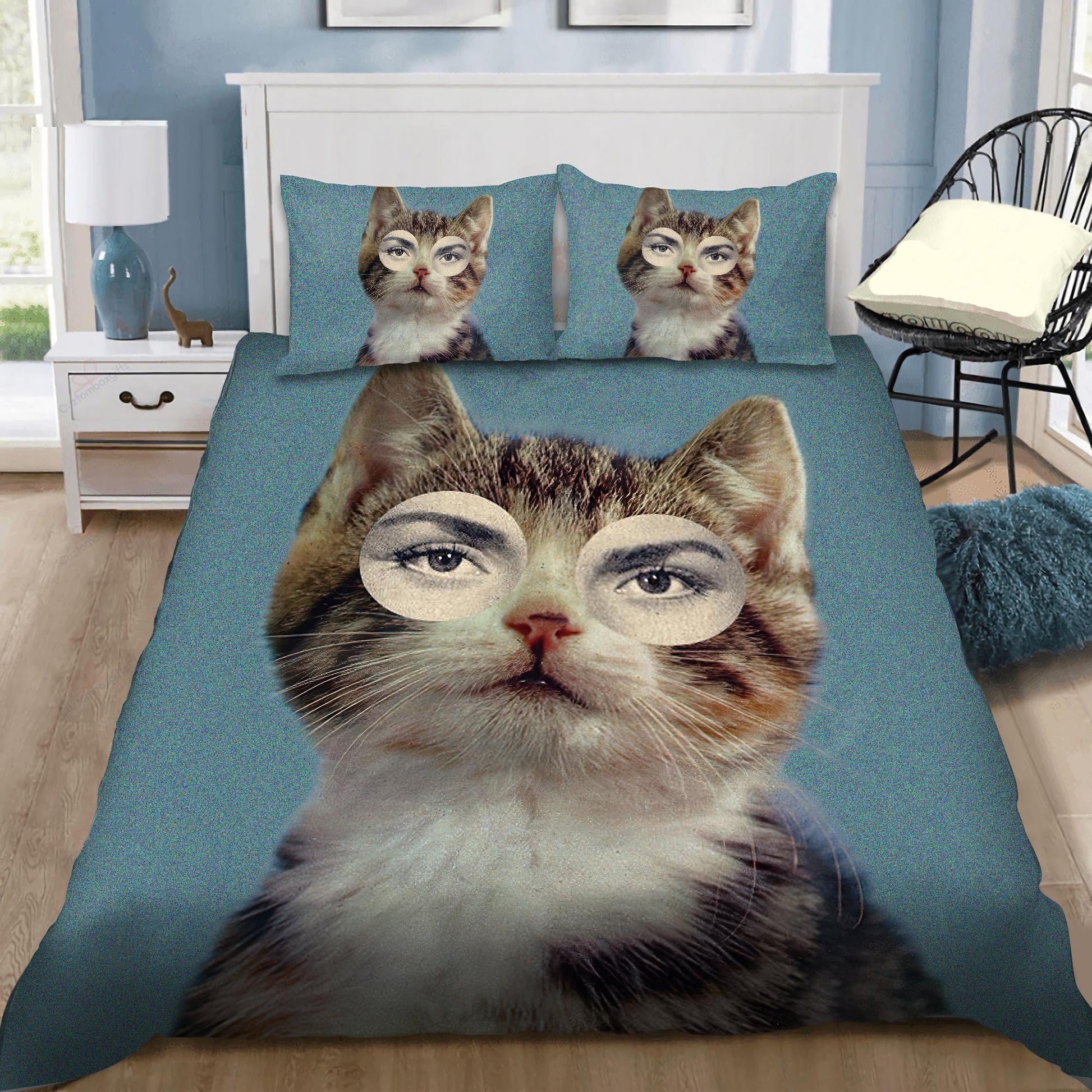 Funny Cat Bedding Set DQB07152005-TQH-BEDDING SETS-TQH-Twin-Vibe Cosy™