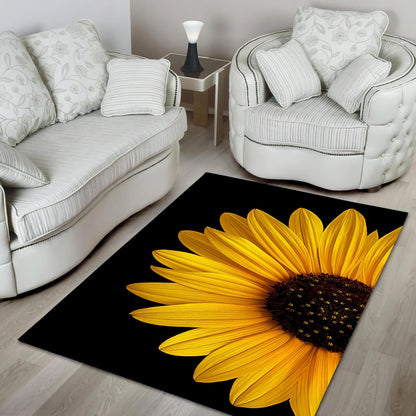 Sunflower In The Night Rug DQB07272002S-TQH-Rug-TQH-S (3'x5')-Vibe Cosy™