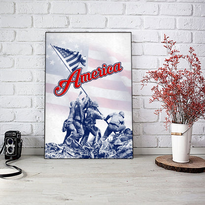 American Poster Vertical 3D Printed