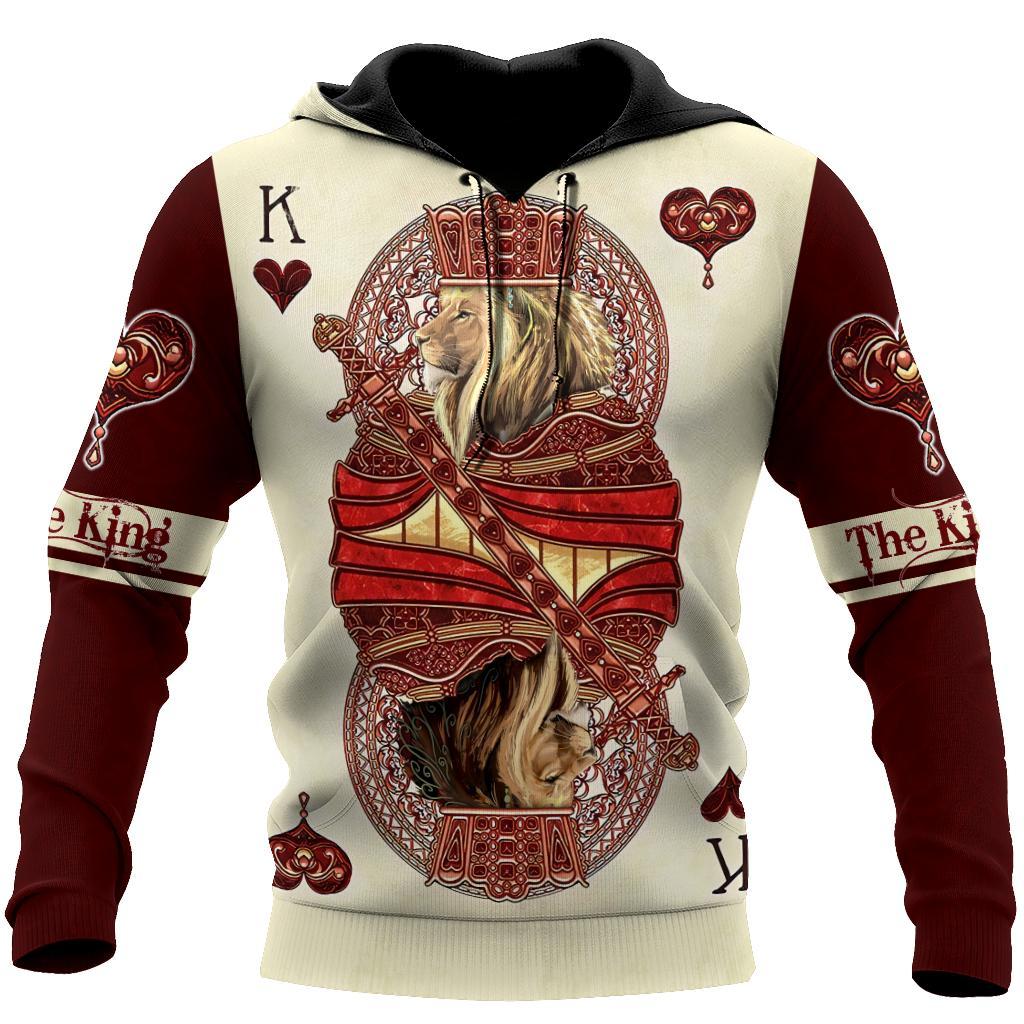 King Hearts Lion Poker 3D All Over Printed Combo Hoodie + Sweatpant